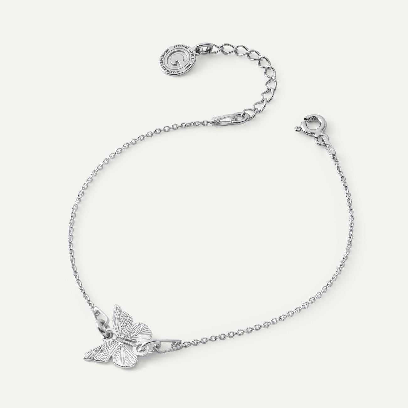 Schmetterlings armband, sterlingsilber 925 platiniert - GIORRE