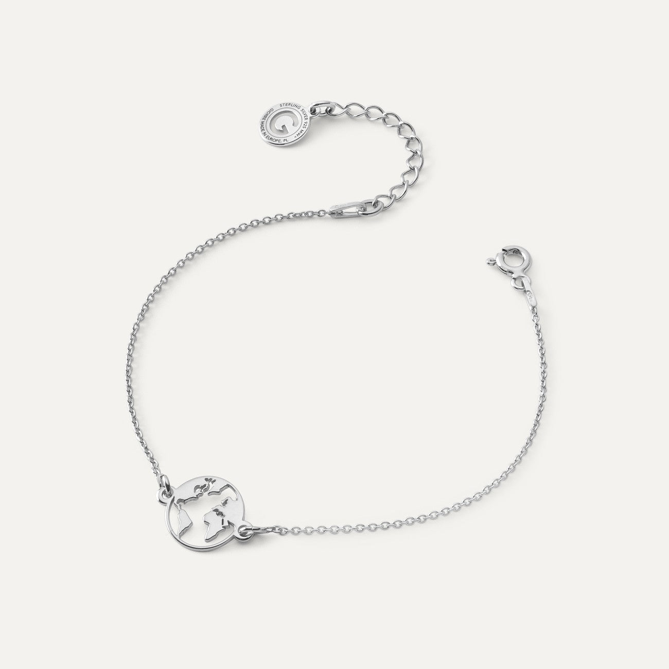 Armband - globus, 925er Silber, Platiniert - GIORRE