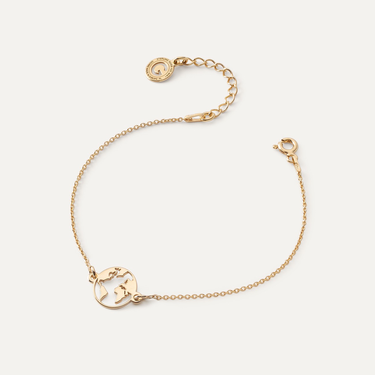 Armband - globus, 925er Silber gelbvergoldet - GIORRE