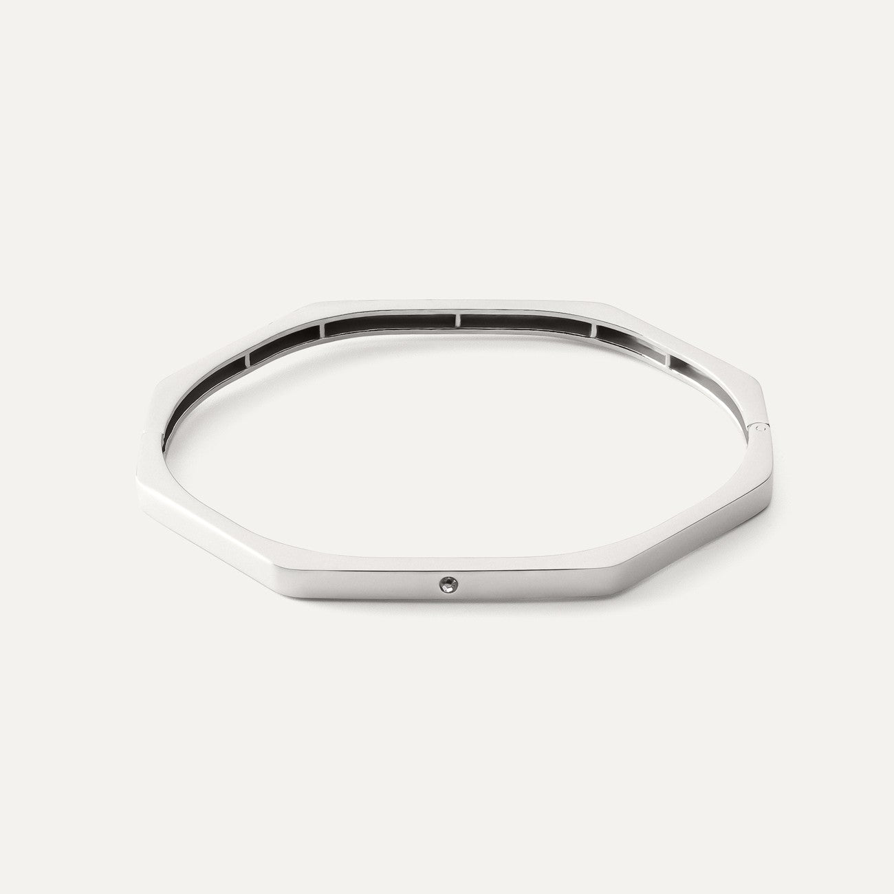 Geometrisches Armband mit Zirkon platiniert RE:SHAPE