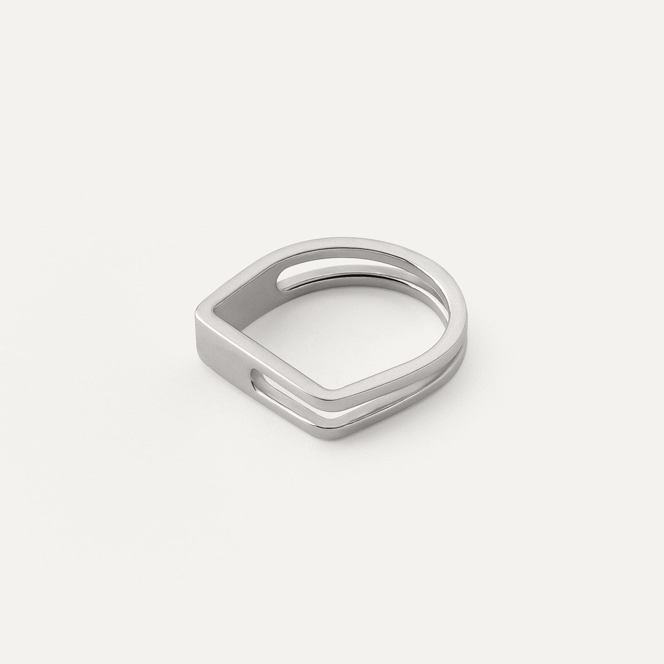 Geometrischer Siegelring platiniert RE:SHAPE