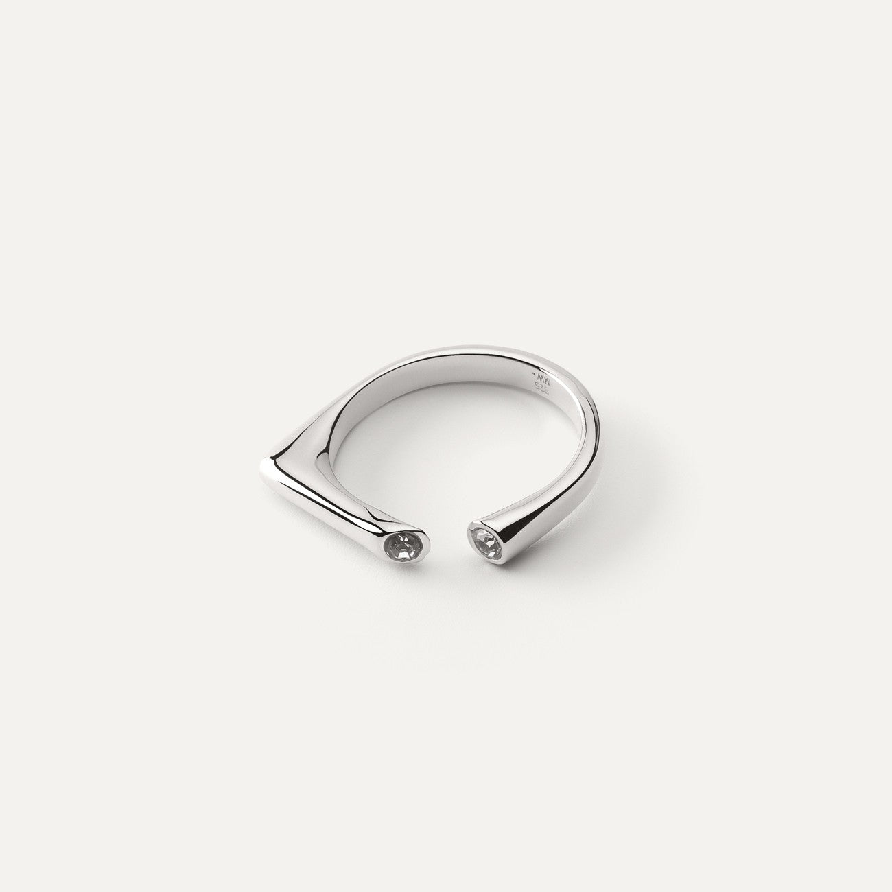 Geometric ring with zirconia platinum-plated RE:SHAPE