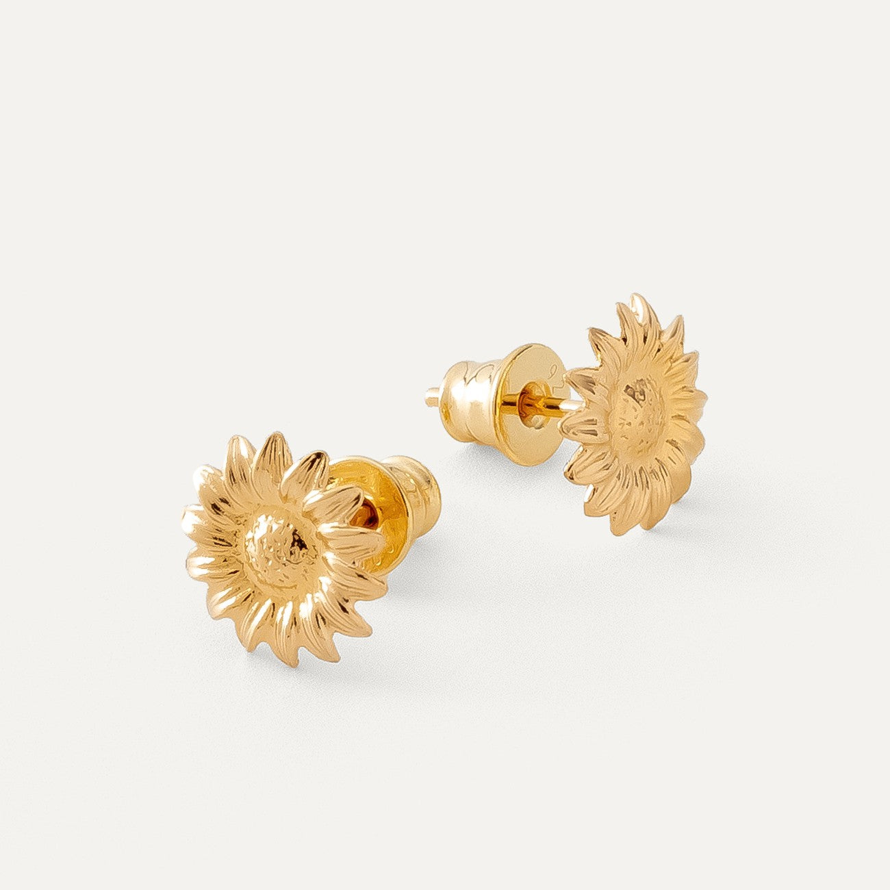 Ohrringe mit Sonnenblumenblüten, sterlingsilber 925 gelbvergoldet - GIORRE