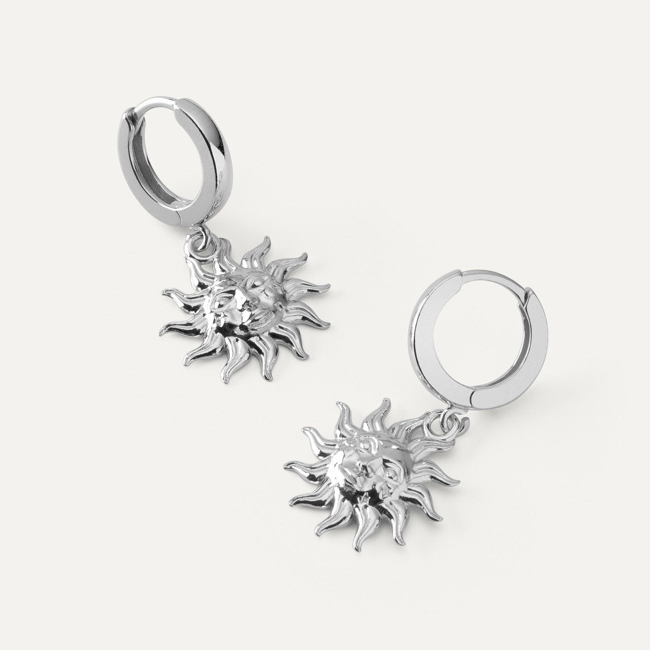 Sonne-Ohrringe, sterlingsilber 925 platiniert BALI SUN