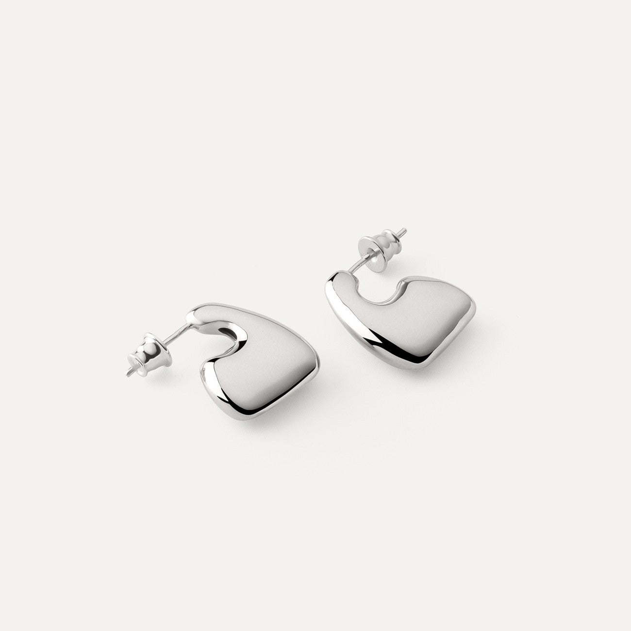 Kleine klobiger ohrringe platiniert RE:SHAPE
