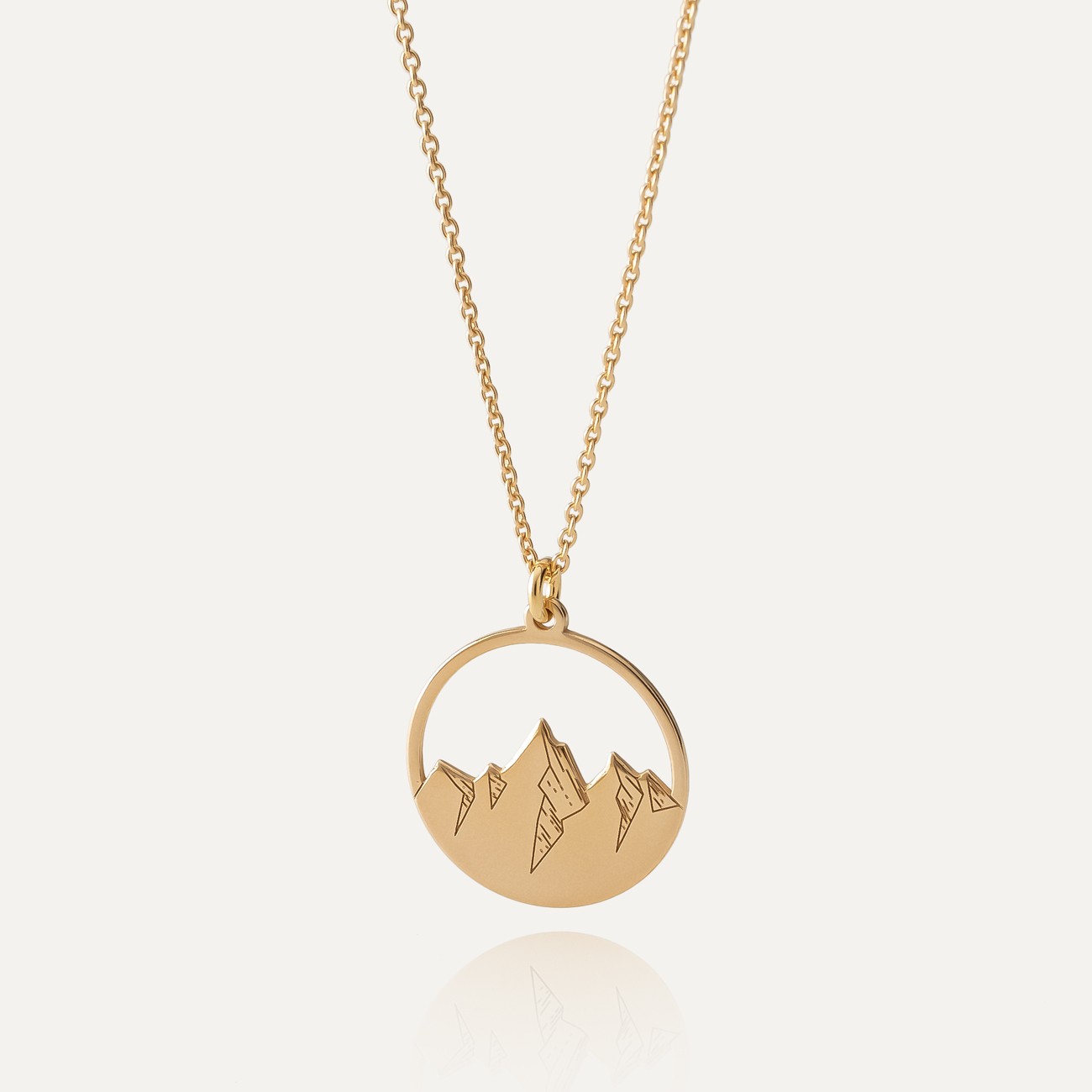 Bergkette, 925er Silber mit Vergoldung - GIORRE
