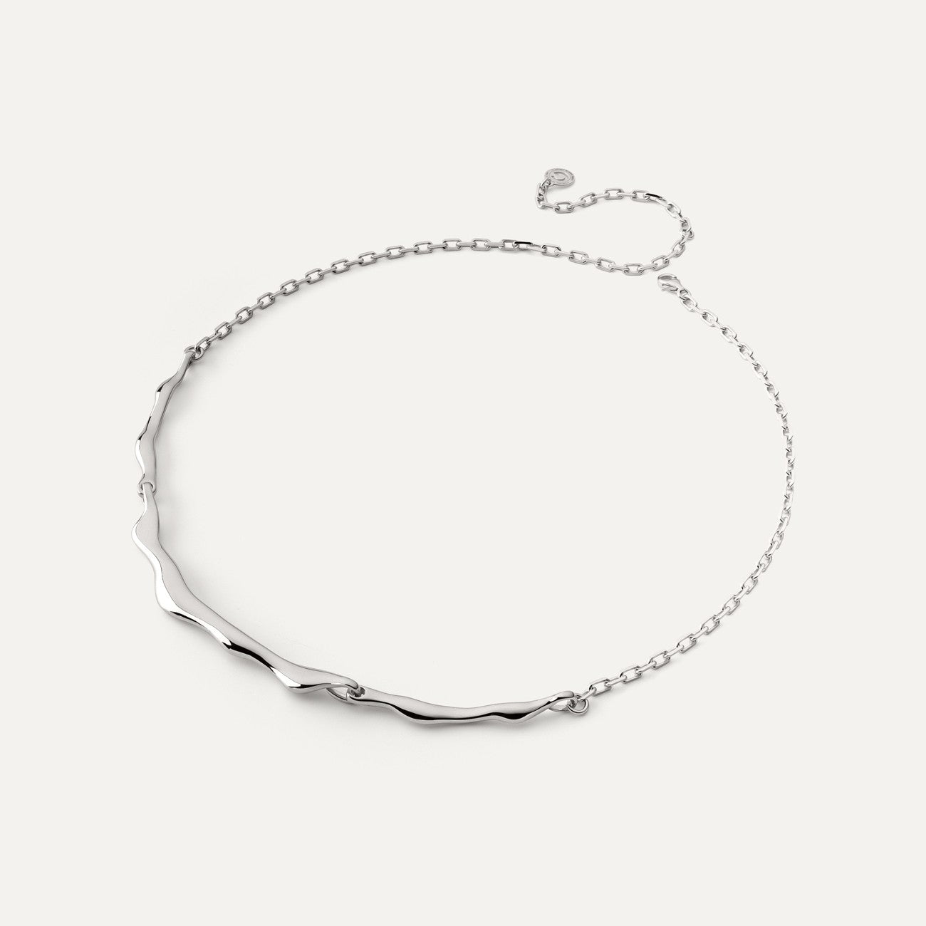 Wellen-Halskette platiniert RE:SHAPE