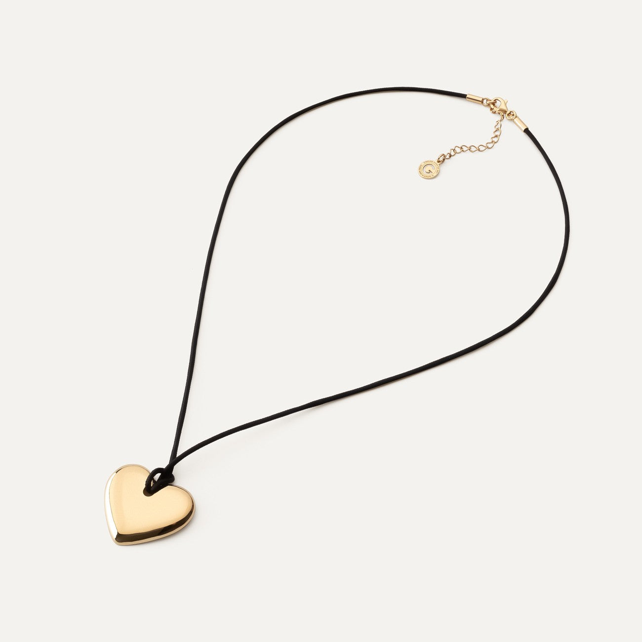 Herzanhänger an einem Band, 925er Silber gelbvergoldet NEW ROMANTIC