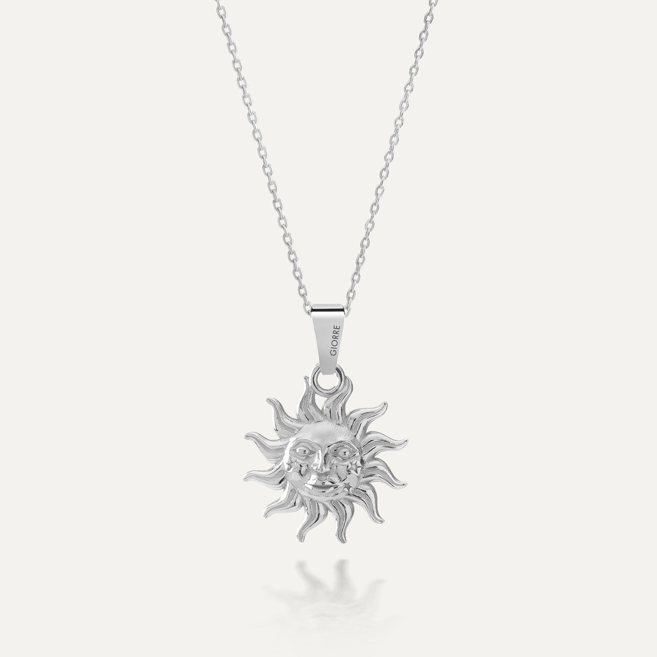 Sonnenhalskette, sterlingsilber 925 platiniert BALI SUN