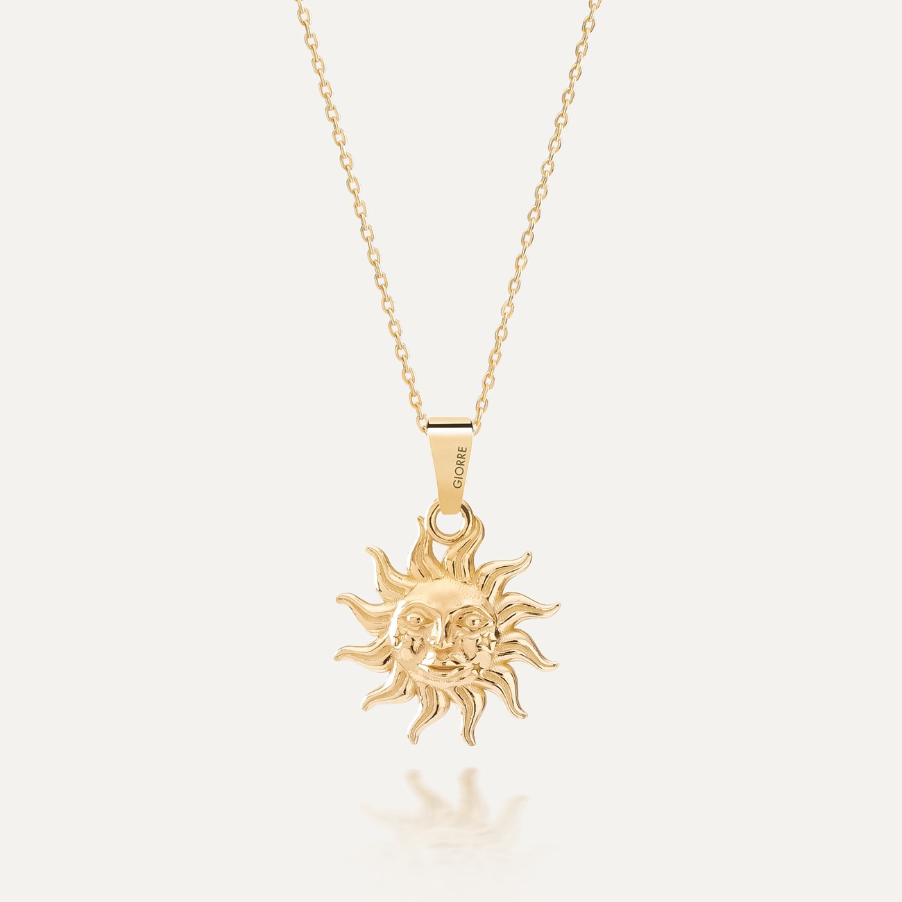 Sonnenhalskette, sterlingsilber 925 gelbvergoldet BALI SUN