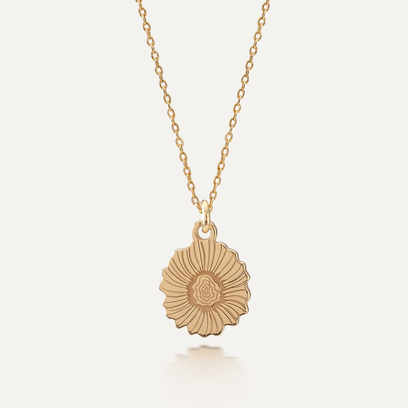 Mohnblumen-Halskette, sterlingsilber 925 gelbvergoldet - GIORRE