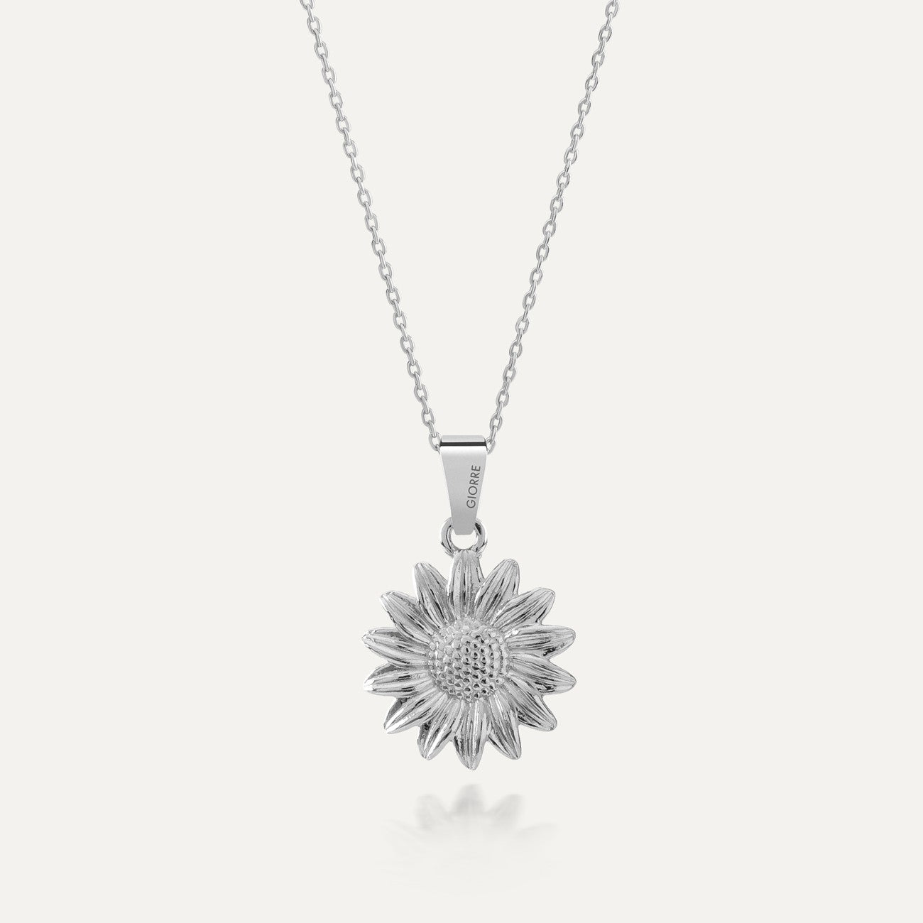 Sonnenblume kette, sterlingsilber 925 platiniert - GIORRE