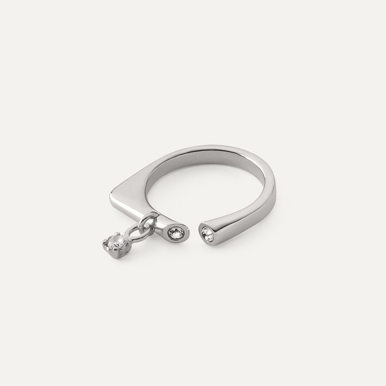 Charm-Ring mit Zirkonia platiniert RE:SHAPE