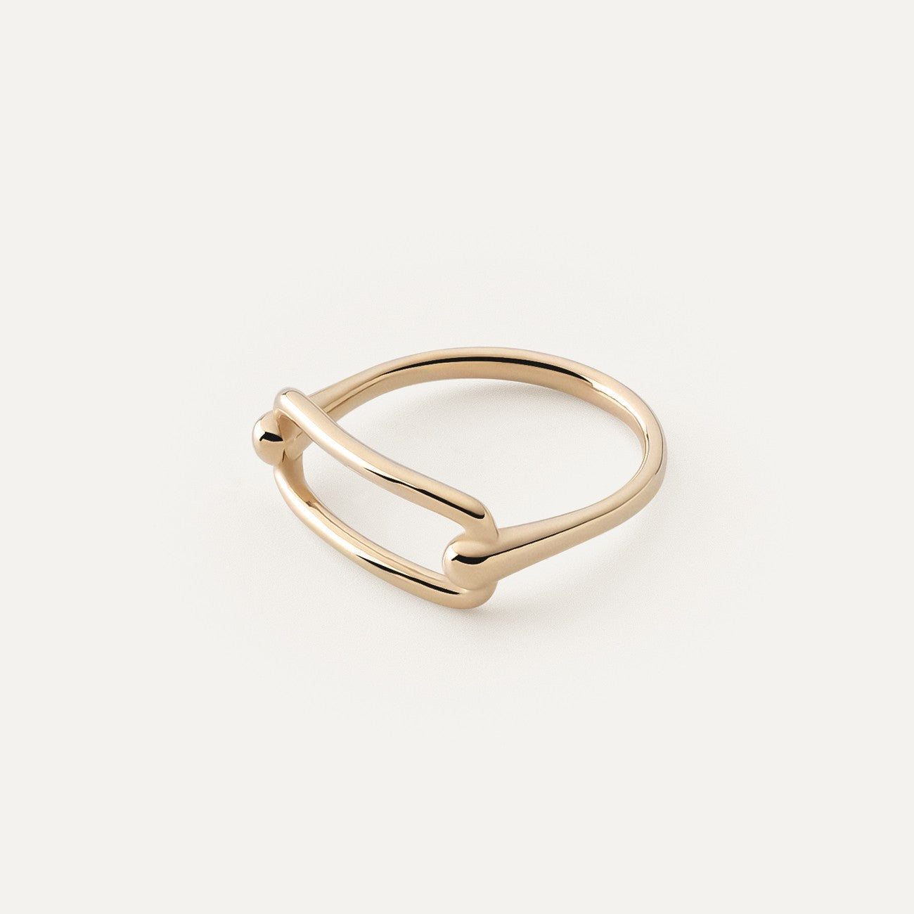Rechteckiger Ring gelbvergoldet RE:SHAPE