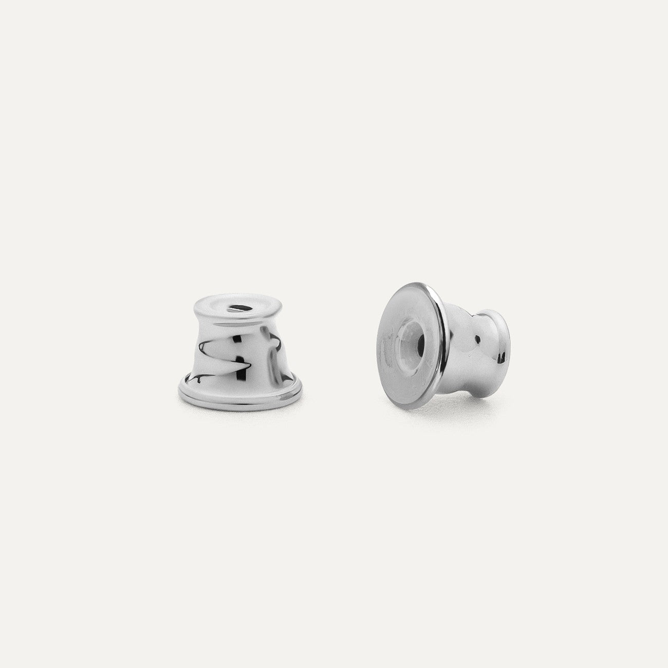 Bouchon arrière en silicone, argent 925 plaqué platine