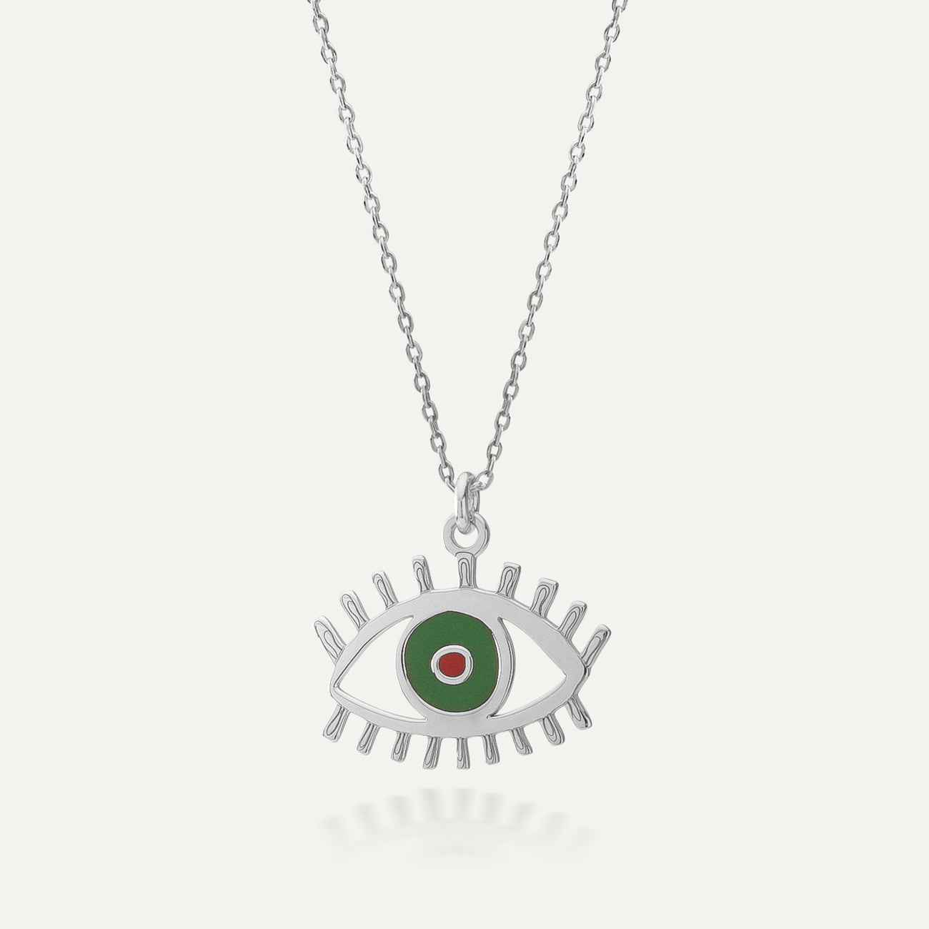 Silberne Augenchakra-Halskette platiniert - GIORRE