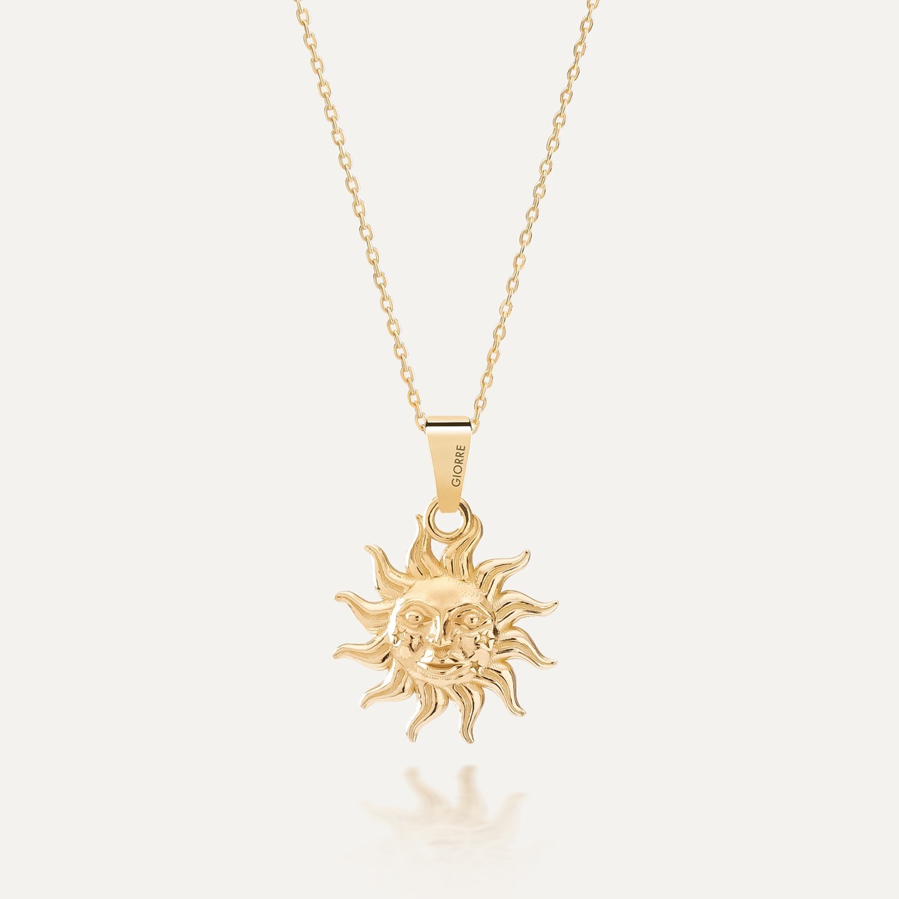 Gold sonne Halskette, gold 14K - GIORRE