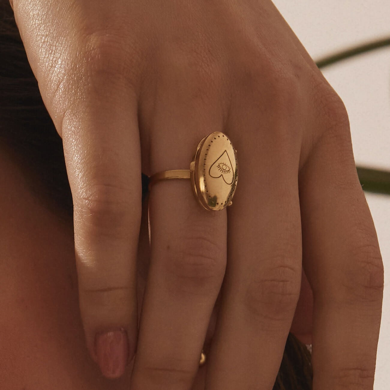 Ring mit Geheimfach, sterlingsilber 925 gelbvergoldet BALI SUN