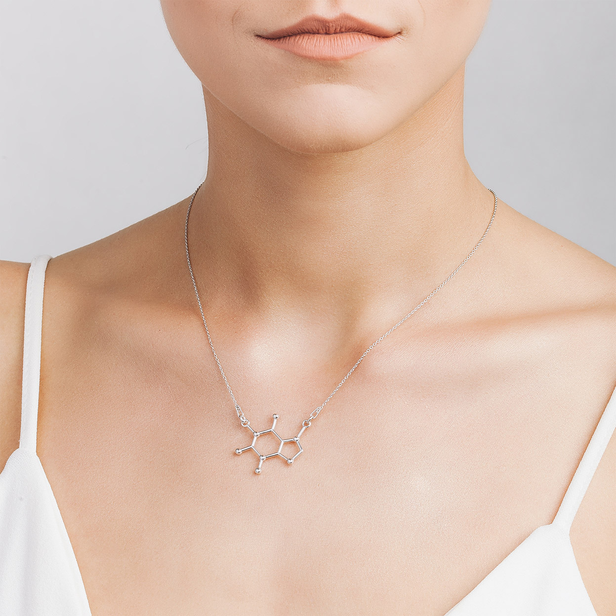 Collier Caféine, argent 925 plaqué or jaune