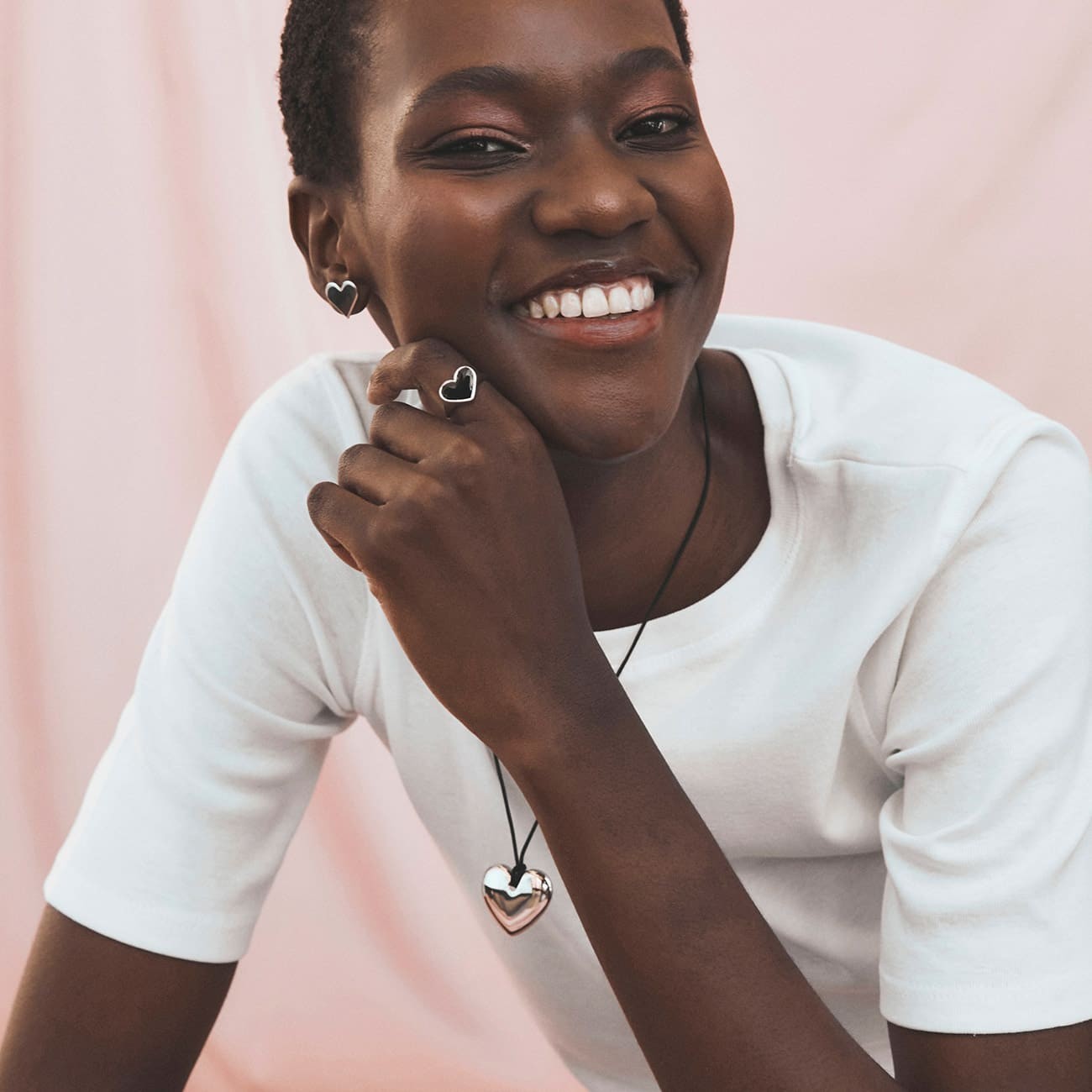 Orecchini a cuore piccoli, argento 925 placcato oro giallo NEW ROMANTIC