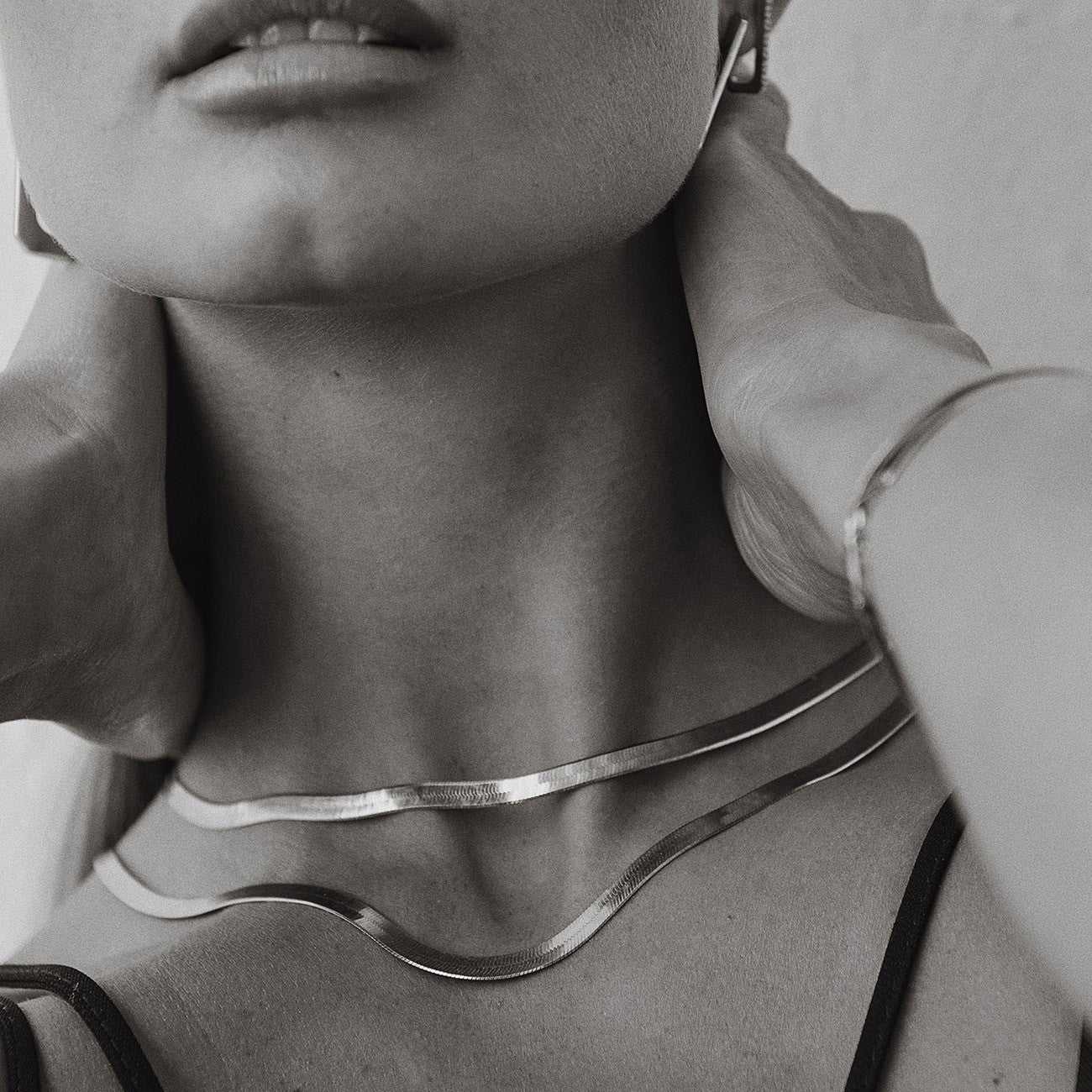 Flaches choker sterling silber 925, XENIA x GIORRE gelbvergoldet