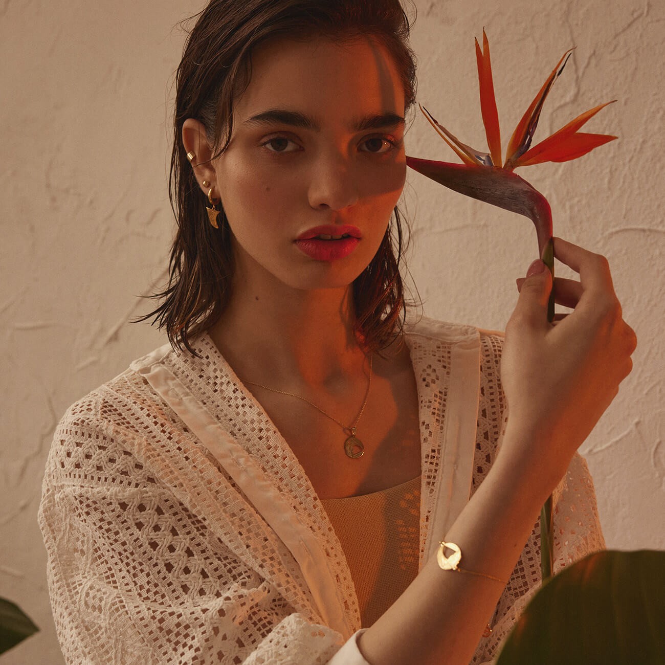 Collier surfeur longboard en argent plaqué platine BALI SUN