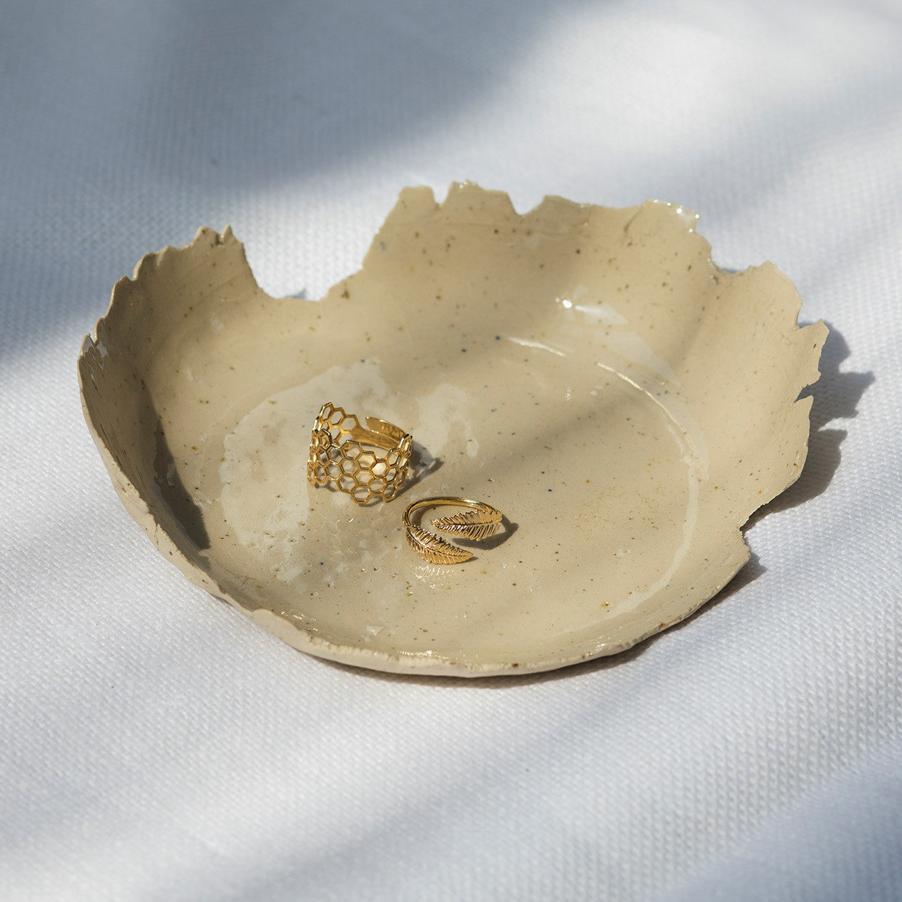 Bague feuille, argent 925 plaqué or jaune