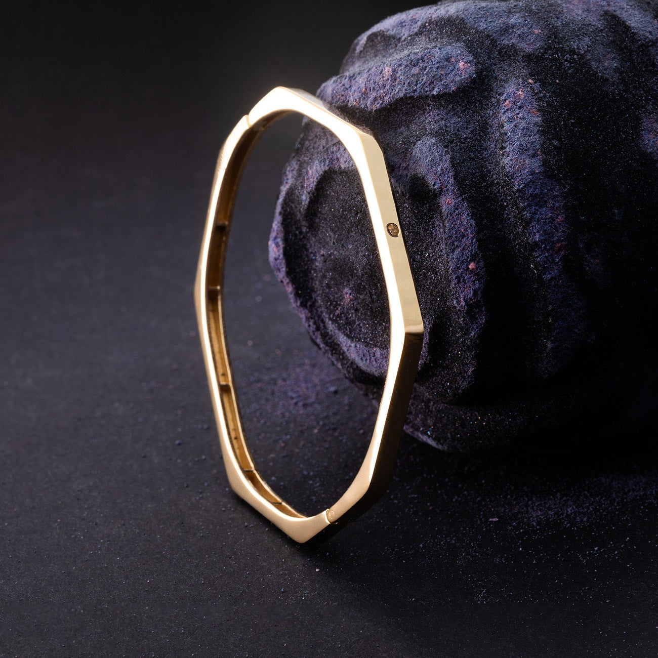 Geometrisches Armband mit Zirkon platiniert RE:SHAPE