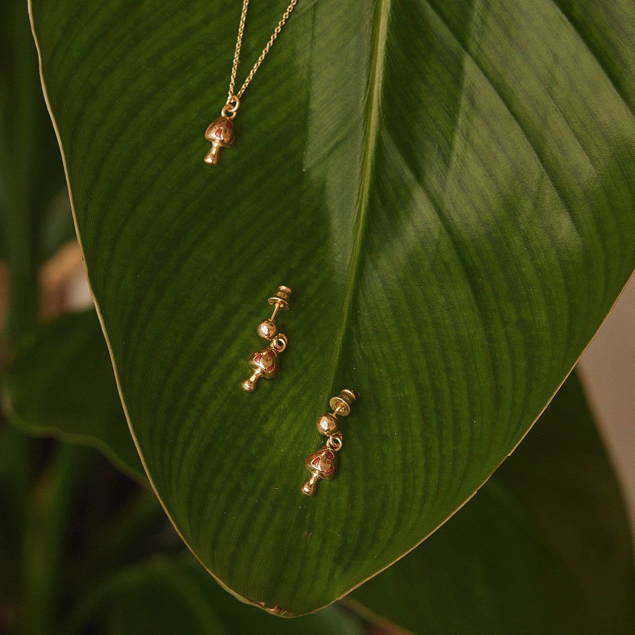 Pendentif champignon, argent sterling 925 plaqué platine BALI SUN