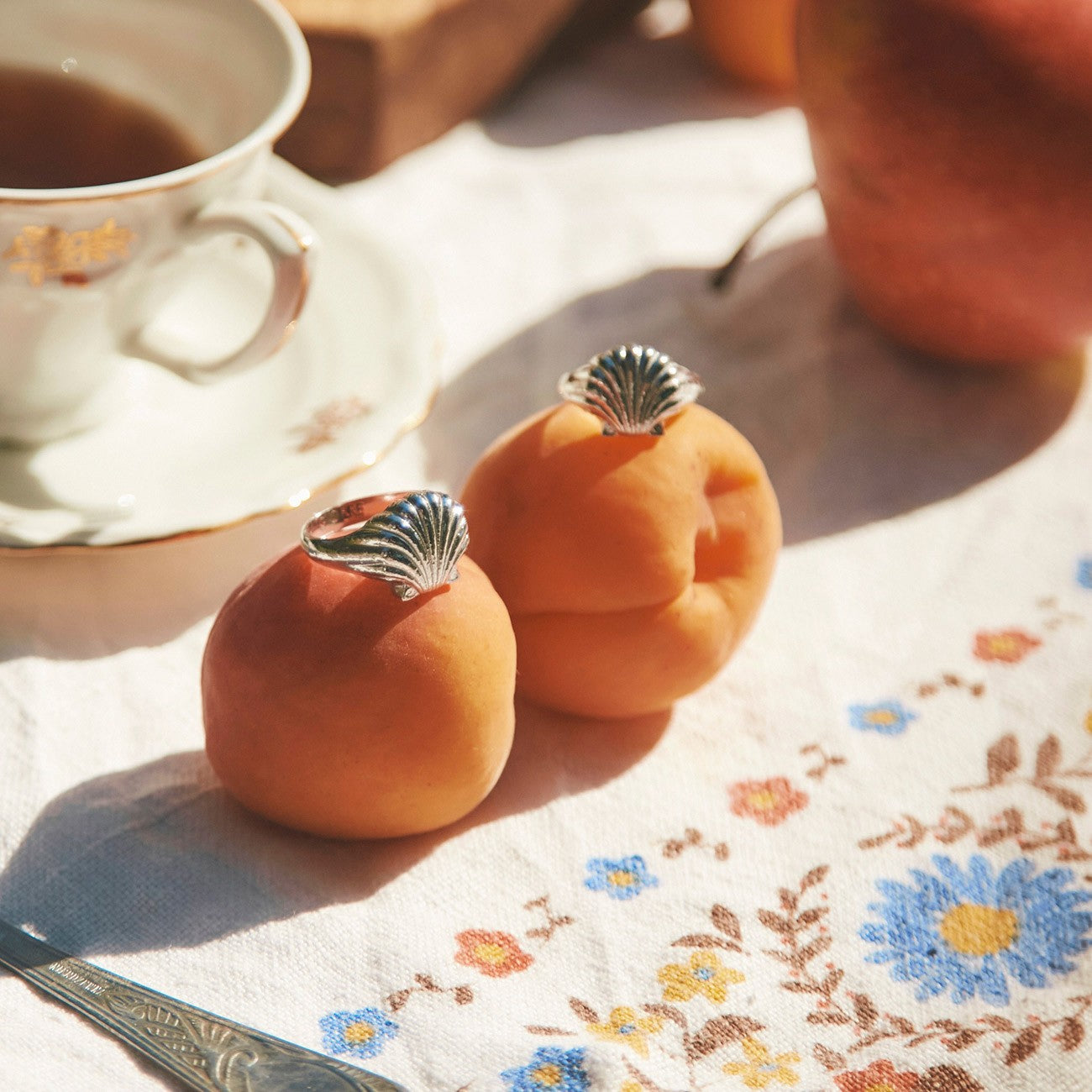 Chevalière coquillage, argent 925 plaqué or VOYAGE