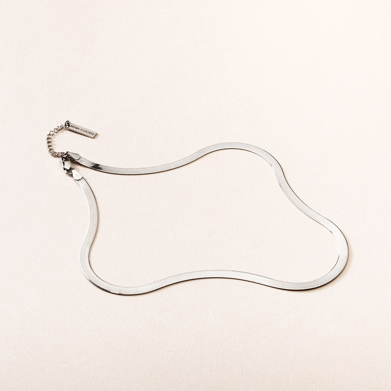 Flaches choker sterling silber 925, XENIA x GIORRE gelbvergoldet