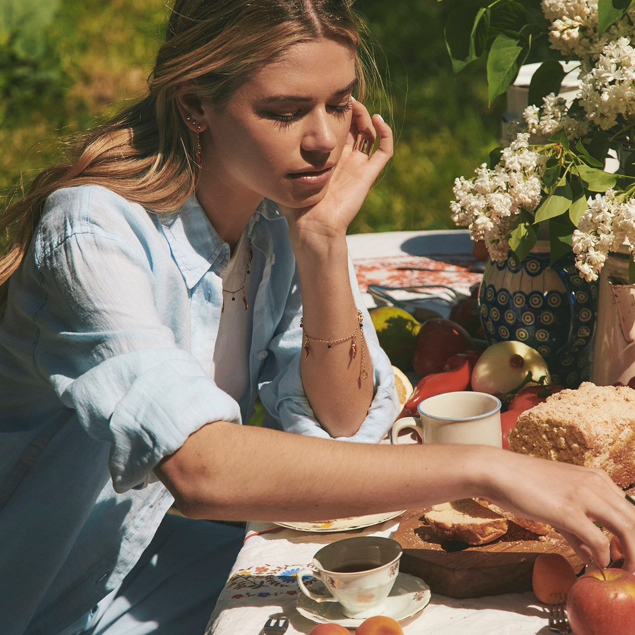 Collier avec trois piments, argent 925 plaqué or TRAVEL