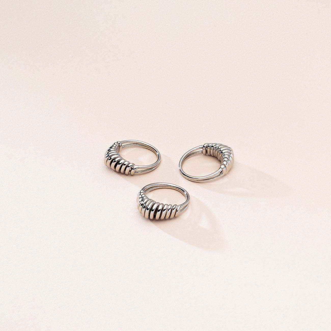 Braided ring, silver 925, XENIA x GIORRE platinum-plated