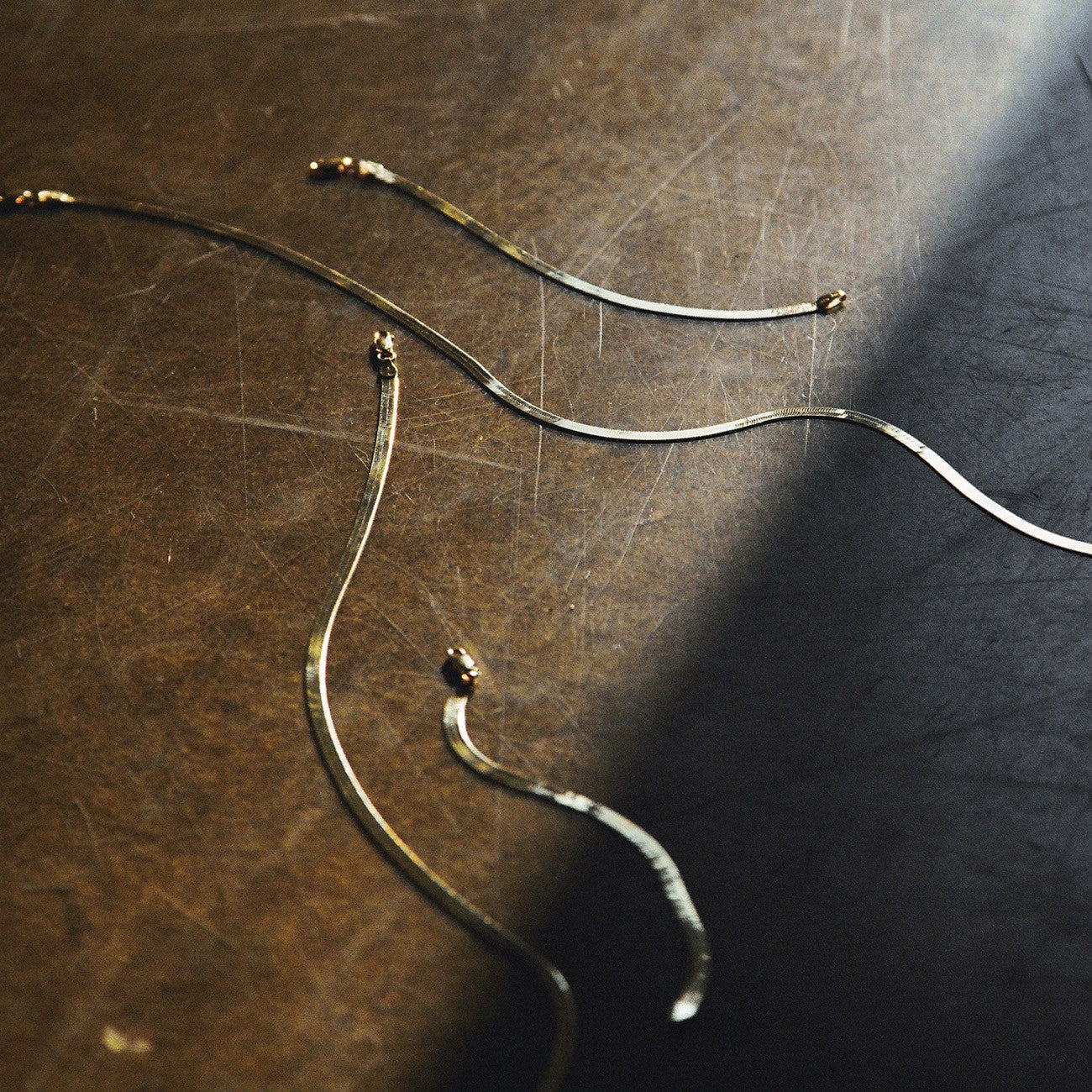 Bracelet plat en argent sterling 925, XENIA x GIORRE plaqué platine