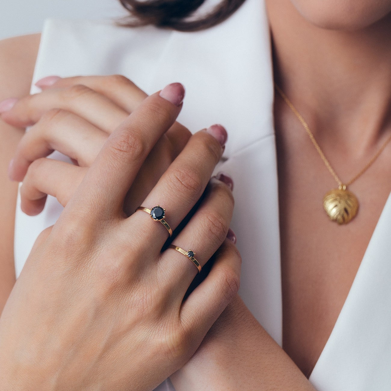 Bague avec diamant de 3 mm, argent 925 plaqué or jaune