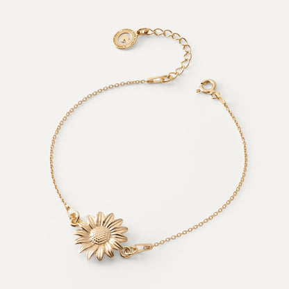 Sonnenblume armband, sterlingsilber 925 gelbvergoldet - GIORRE