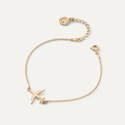 Armband - flugzeug, 925er Silber gelbvergoldet - GIORRE