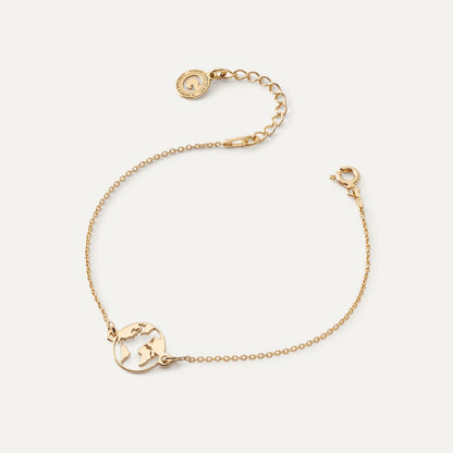 Armband - globus, 925er Silber gelbvergoldet - GIORRE