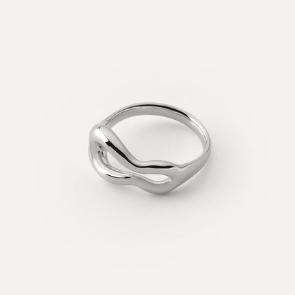 Massiver unregelmäßiger Ring platiniert RE:SHAPE