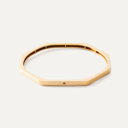 Geometric bracelet with zircon yellow gold plated RE:SHAPE