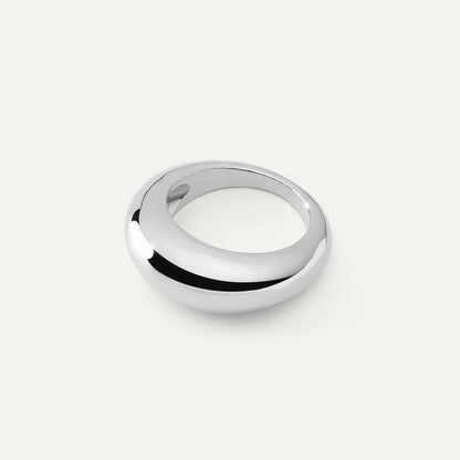 Oval ring, silber 925, XENIA x GIORRE platiniert