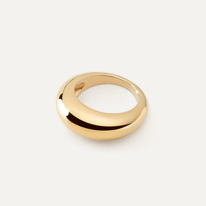 Oval ring, silber 925, XENIA x GIORRE gelbvergoldet