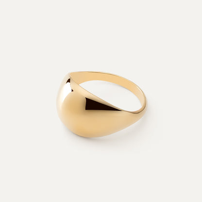 Anillo grueso - XENIA x GIORRE, plata 925 con baño de oro