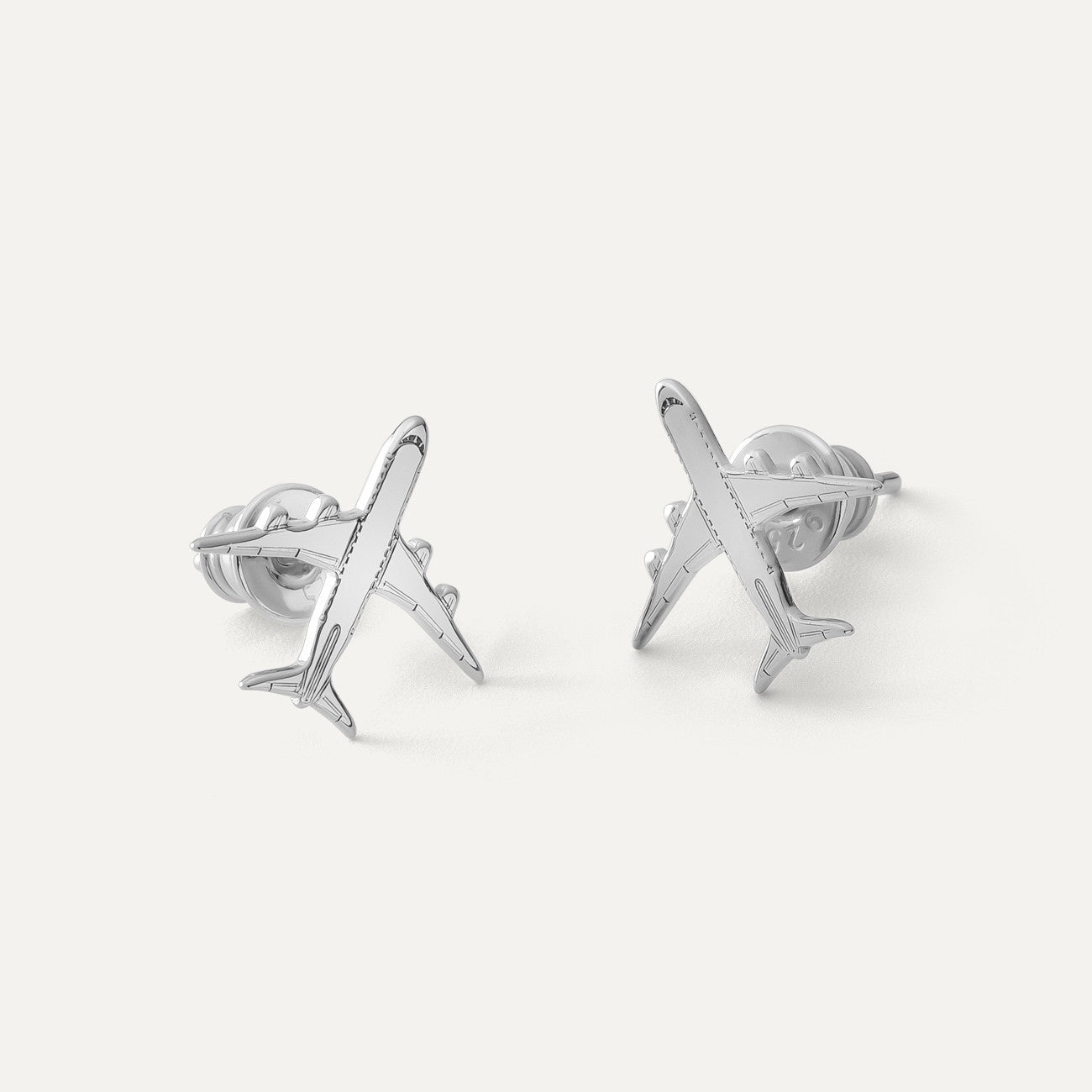 Ebene - Ohrstecker, 925er Silber, Platiniert - GIORRE