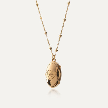 Box-Halskette mit dem Chakra des dritten Auges, sterlingsilber 925 gelbvergoldet BALI SUN