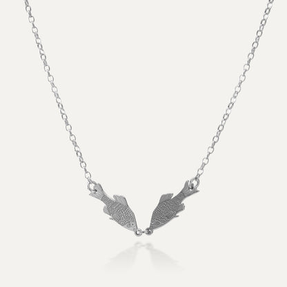 Fischanhänger, sterlingsilber 925 platiniert - GIORRE