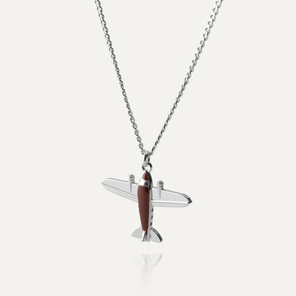 Flugzeugkette, platiniertes 925er Silber - GIORRE