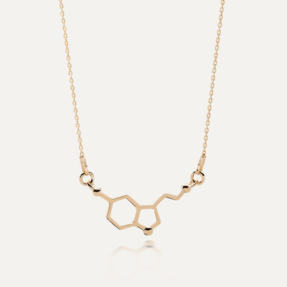 Serotonin Halskette, 925er Silber gelbvergoldet