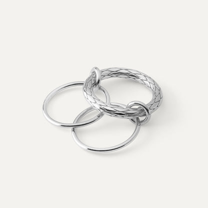 Drei Ring in Eins, silber 925, XENIA x GIORRE platiniert