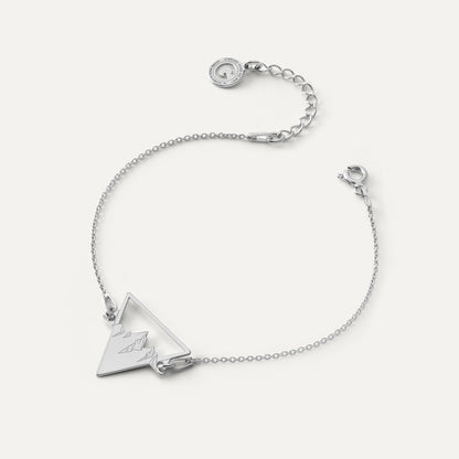 Berge Armband, 925er Silber platiniert - GIORRE